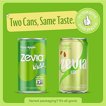 Apple soda Amazon.com : Zevia Kids, Fizzy Apple, 7.5 Ounce Cans (Pack